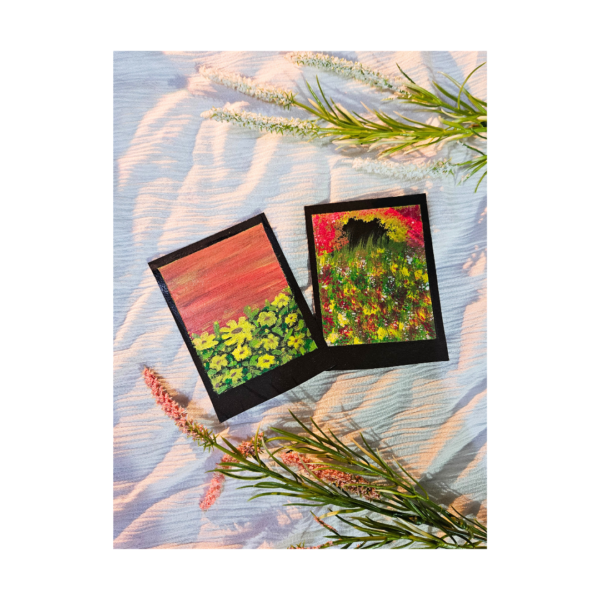sunsets and flower polaroid
